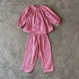 Charming Holiday Smocked Red Gingham Set
